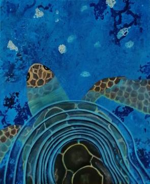 Kareta (Akril-platno 70x50 - 2023) Irena Gorenc